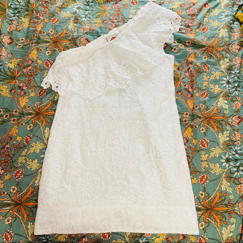 NWT Farm Rio Mini White One Shoulder Dress